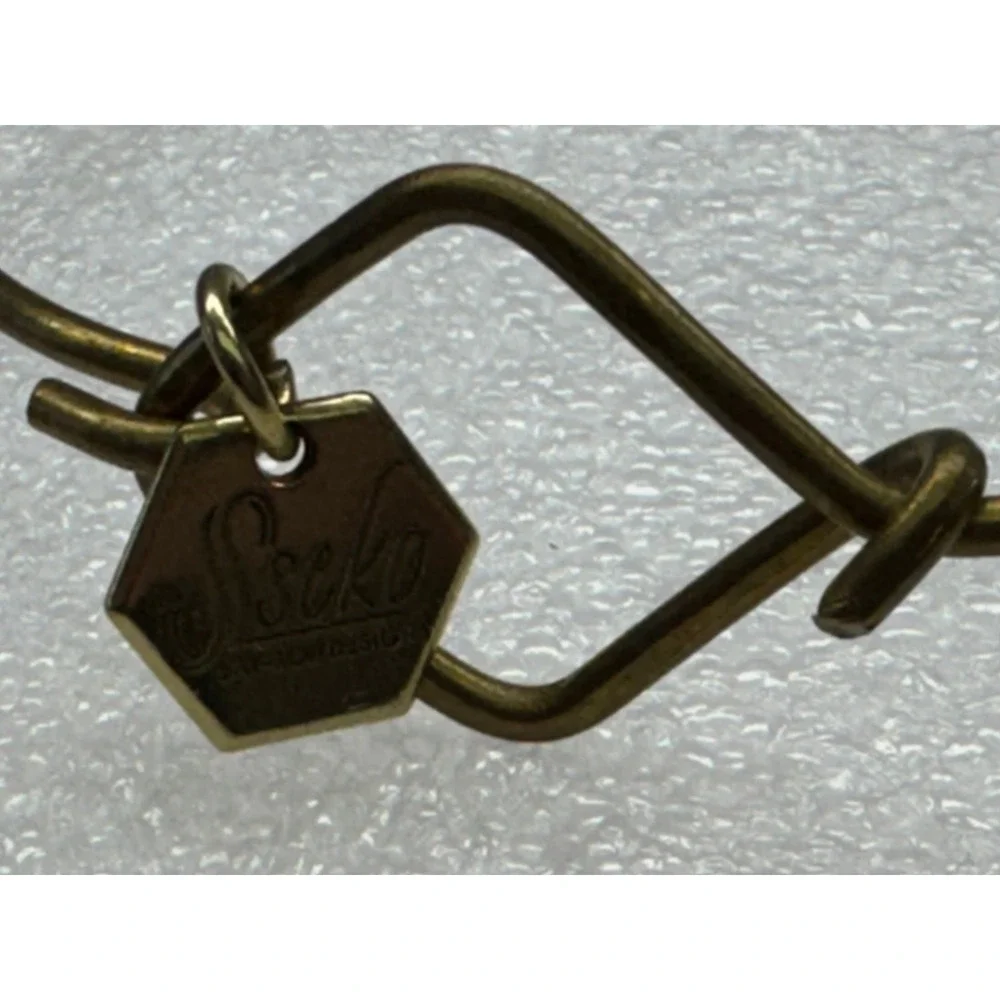 Sseko Designs Hexagon Charm Bangle Bracelet‎ Brass Tone Africa Charm